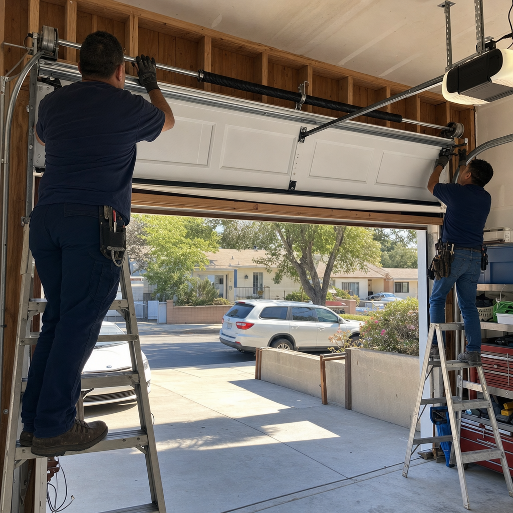 Garage door installation service by professional technicians in Pasadena, CA